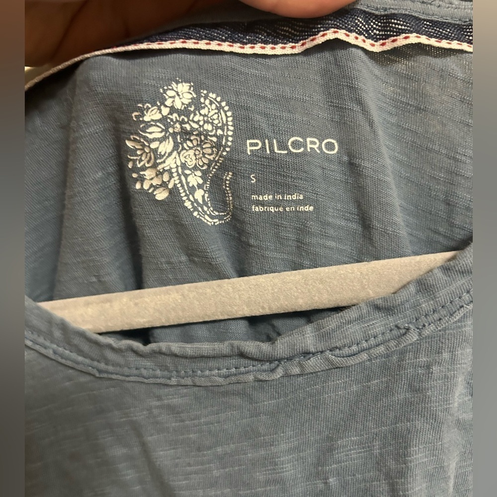 Anthropologie Pilcro Oversized Solid Front/Plaid Back Small‎ - Picture 4 of 6
